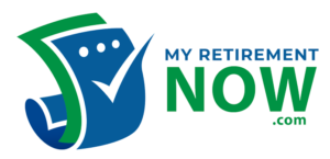 Logo for My Retirement Now featuring a checkmark and stylized text.